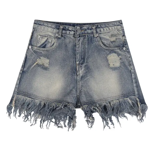 Women's Vest Loose Design Blouse Top Denim Shorts - Shop at LoveMi