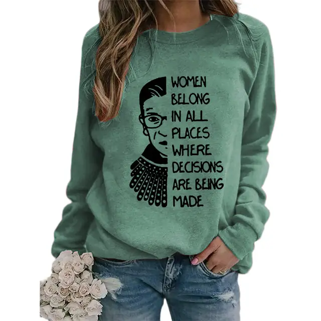Justice Monogram Print Crew neck Long sleeve Sweatshirt Green - Shop at LoveMi