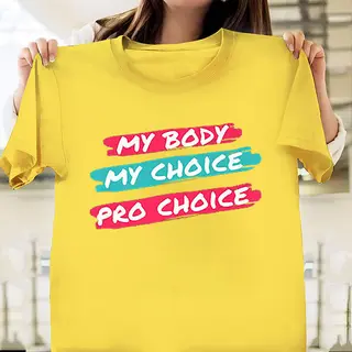 Fertility Freedom Pattern Women's Short Sleeves - Yellow