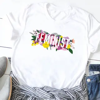 European And American Suffragette Round Neck Short-sleeved T-shirt - 20305Color