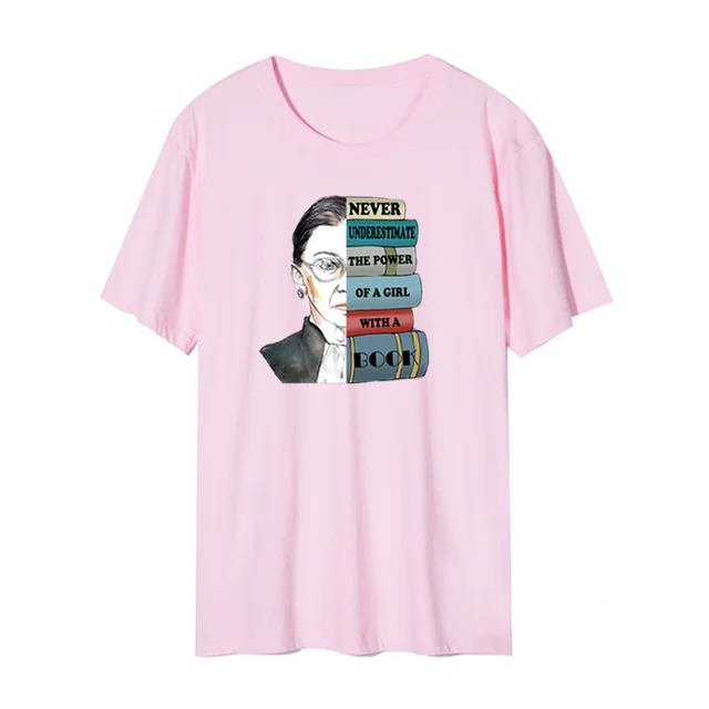 Women's Creative Printed Cotton Short sleeved T shirt Pink - Shop at LoveMi
