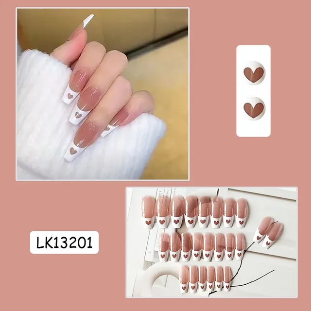 Hollow Love French Nail Art Patch Removable Finished Product 13201Hollow Love - Shop at LoveMi