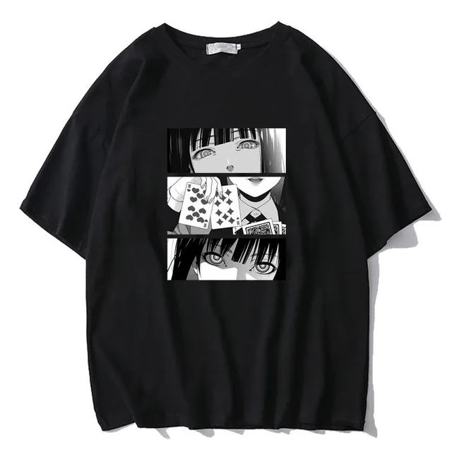 Summer Women's Casual Round Neck Short Sleeve T shirt Printing Black - Shop at LoveMi