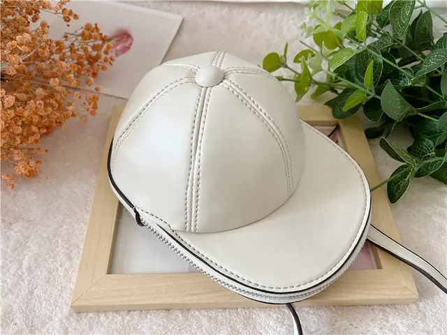 Baseball Hat Bag Mobile Phone Mini Women's Messenger White - Shop at LoveMi