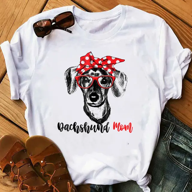 Sausage Mom Love Dog Midriff Outfit Kawaii Short Sleeve T shirt 052741 - Shop at LoveMi