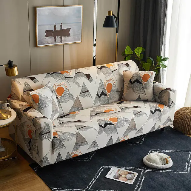 Leather Sofa Cover Simple Fabric Elastic Red Sun - Shop at LoveMi