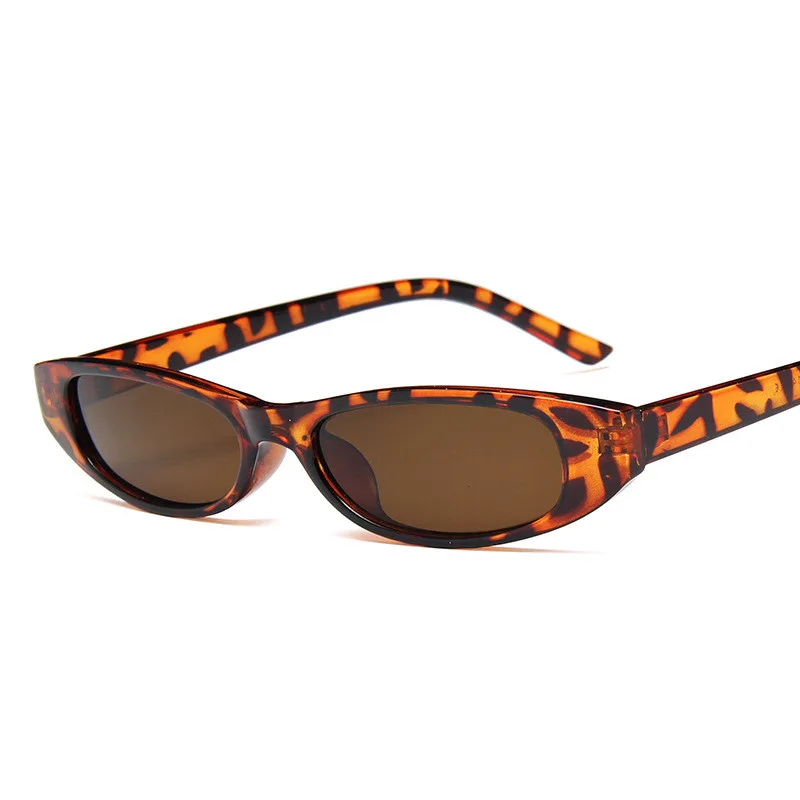 Trendy Cat Eye Metal Hinged Glasses - Leopard Frame Tea Tablets