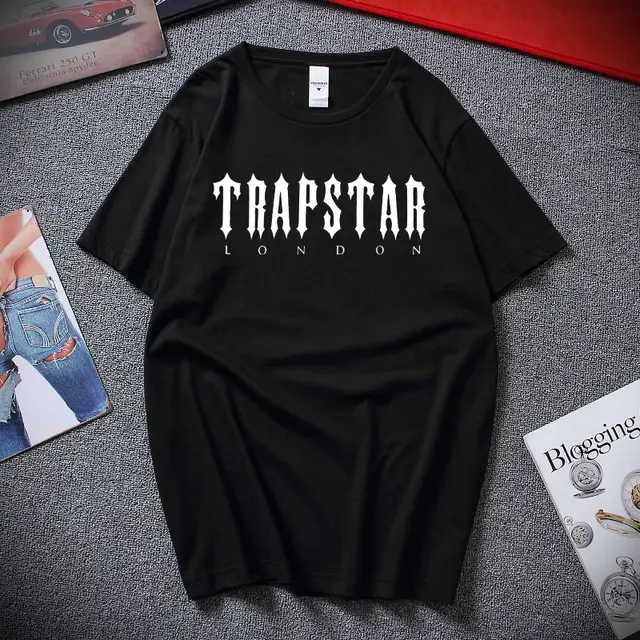 Fashion Casual Letter LON Pattern Hip Hop Men's And Women's T shirt Black - Shop at LoveMi