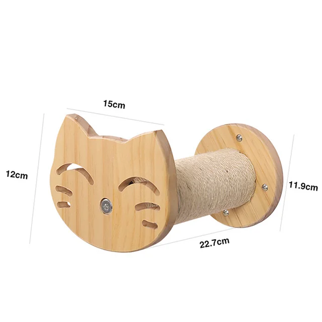 Pine Solid Wood DIY Cat Climbing Frame Cat Wall Hanging Cat Face Disc - Shop at LoveMi