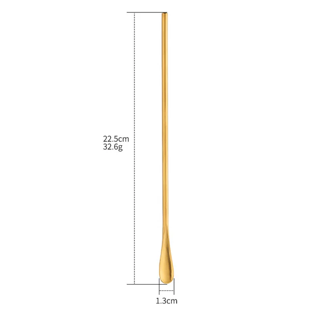 Creative Personality Stainless Steel Long Handle Coffee Spoon Gold - Shop at LoveMi