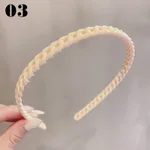 Simple Serrated Non-slip Solid Color Hair Headband - 03Color