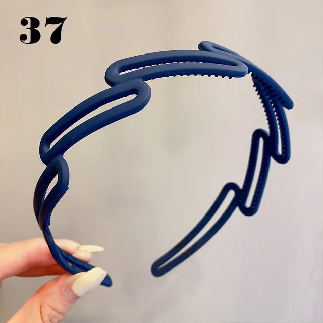 Simple Serrated Non slip Solid Color Hair Headband 37Color - Shop at LoveMi