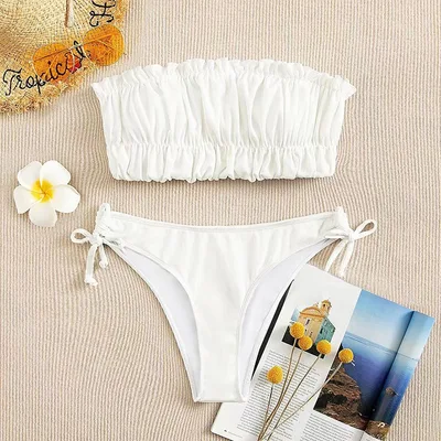 European And American Women's Fashion Personality Bikini White - Shop at LoveMi
