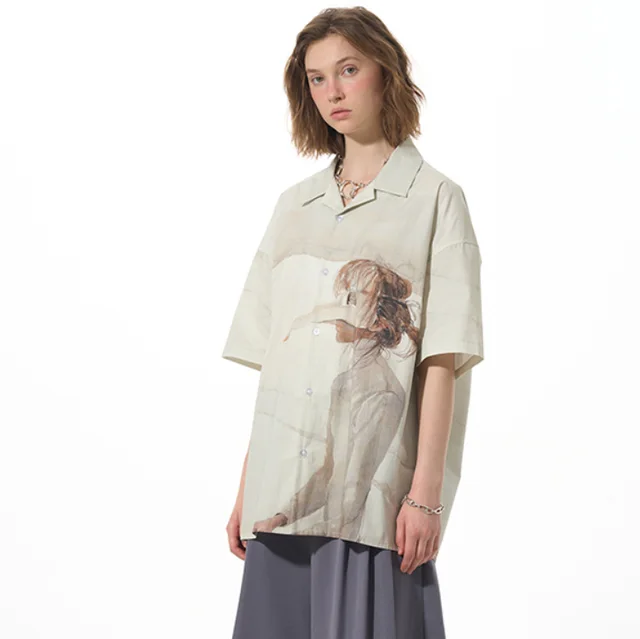 Casual Graphic Print Versatile Short Sleeve Shirt - Shop at LoveMi