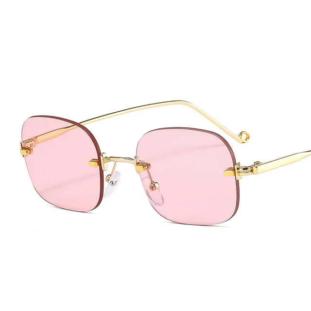 Fashion New Multicolor Metal Square Sunglasses Pink - Shop at LoveMi