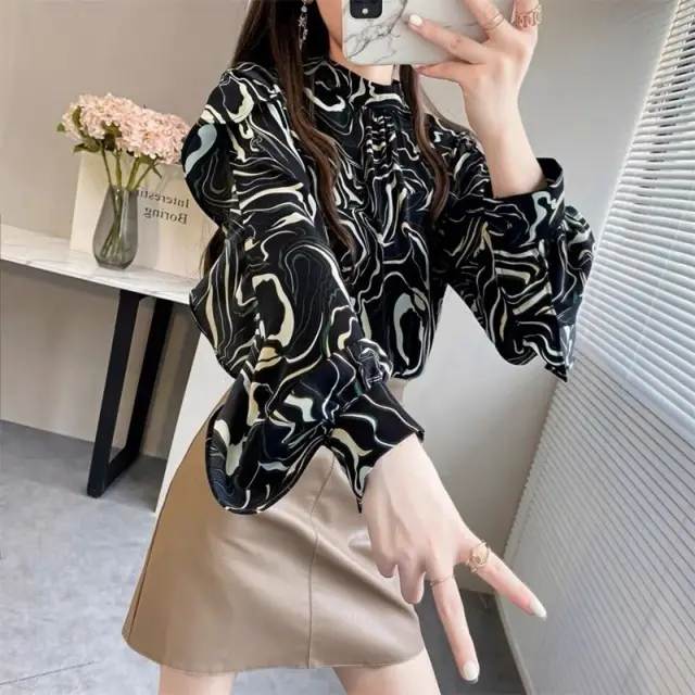 New Fashion Ruffle Chic Small Top Black - Shop at LoveMi
