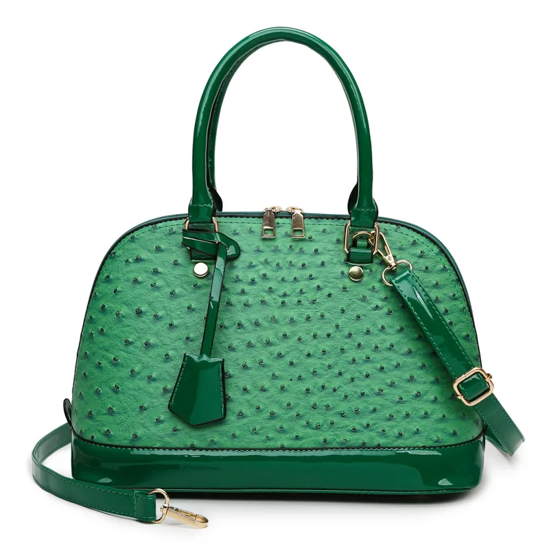 Women's New Mirror Solid Color Fashion Shell Messenger Bag - Green