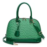 Women's New Mirror Solid Color Fashion Shell Messenger Bag - Green