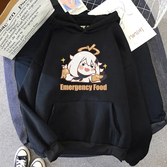 Women's Cute Cartoon Casual Hoodie Black - Shop at LoveMi