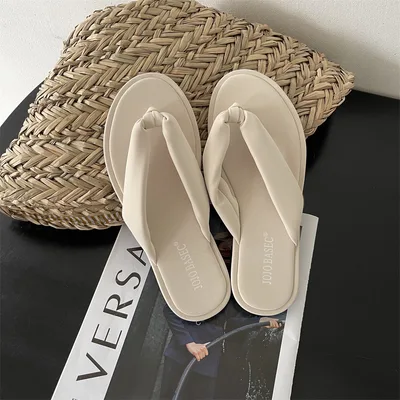 Flat Outer Beach Candy Sandals Beige - Shop at LoveMi