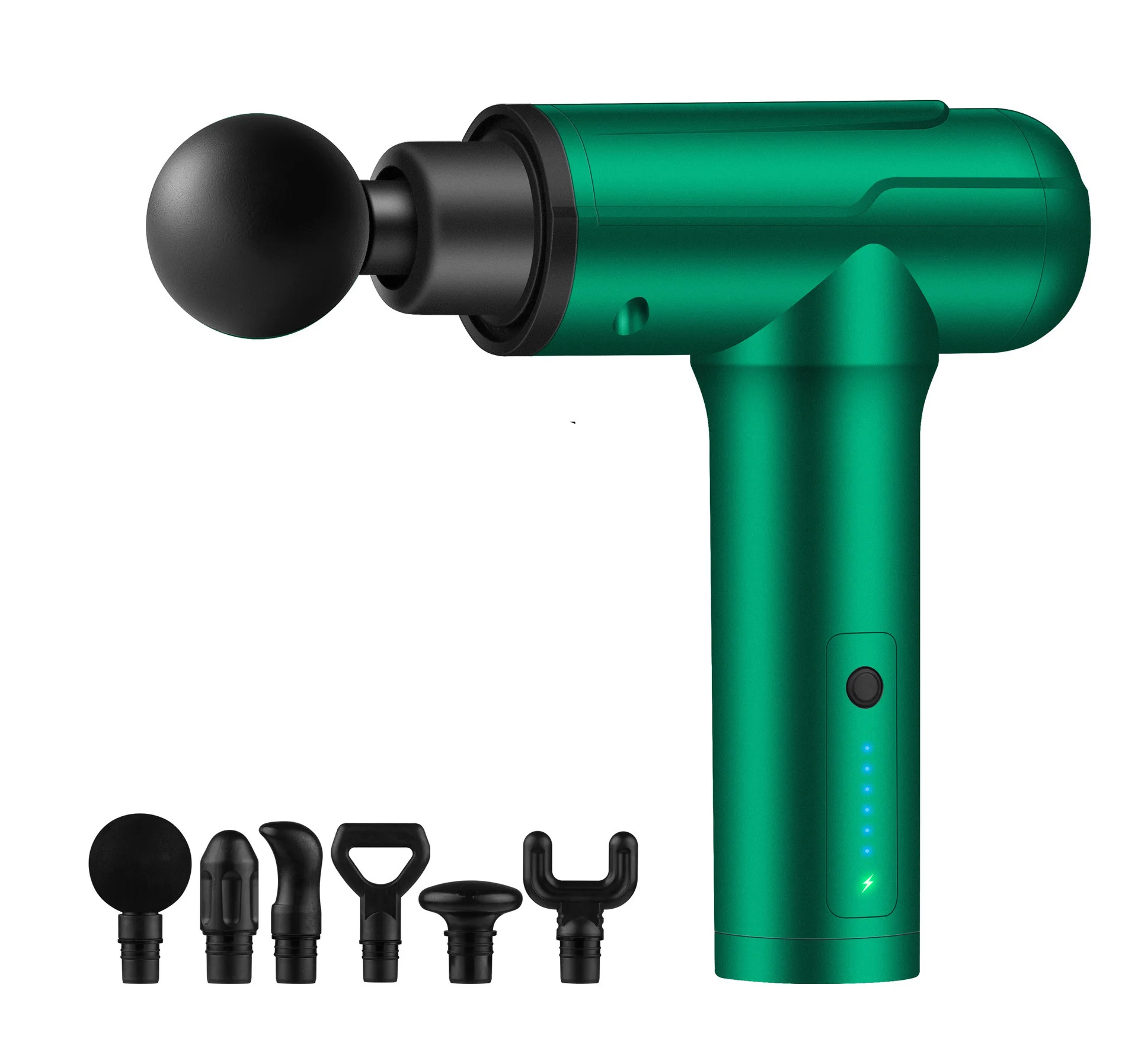 Multi-speed Vibration Fascia Gun Silent Deep Massager - Forest Green