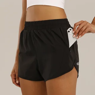 Multi-pocket Running Leisure Quick-drying Sweat Absorbent Yoga Pants Women - Black