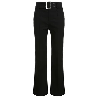 Ladies Fashion Bottoming Black Casual Trousers - Black