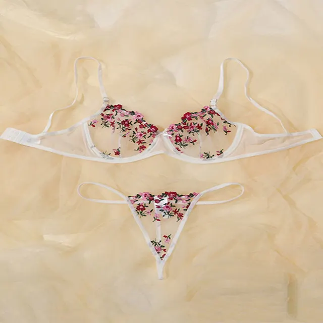 European And American Underwear Perspective Extreme Temptation Three point Type Pink - Shop at LoveMi