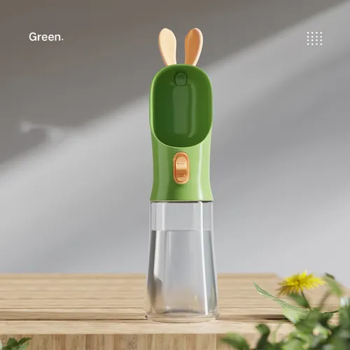Pet Water Bottle Travel Bottle Pet Cat And Dog Water Bottle Green - Shop at LoveMi