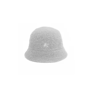 Street Fleece Bell Hip Hop Bucket Hat - Grey