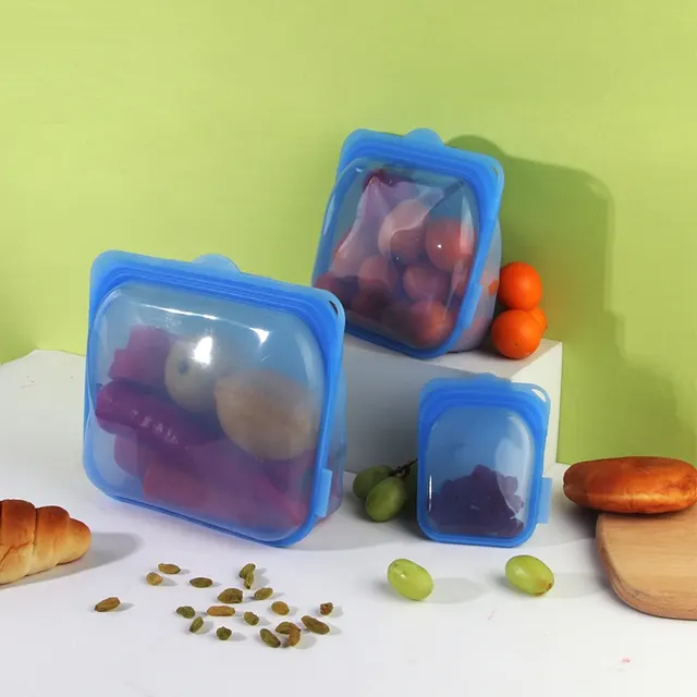 High Temperature Resistant Silica Gel Food Preservation Bag Kitchen Tools Blue - Shop at LoveMi
