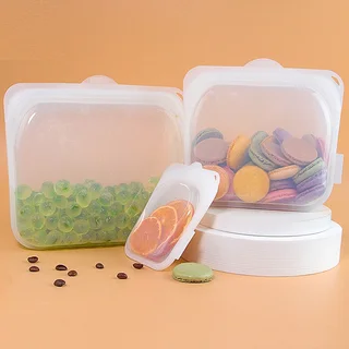 High Temperature Resistant Silica Gel Food Preservation Bag Kitchen Tools - White