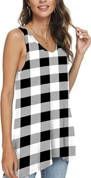 Women's Summer Casual V-Neck Loose Short Sleeve Top T-Shirt - 3Color - View 1