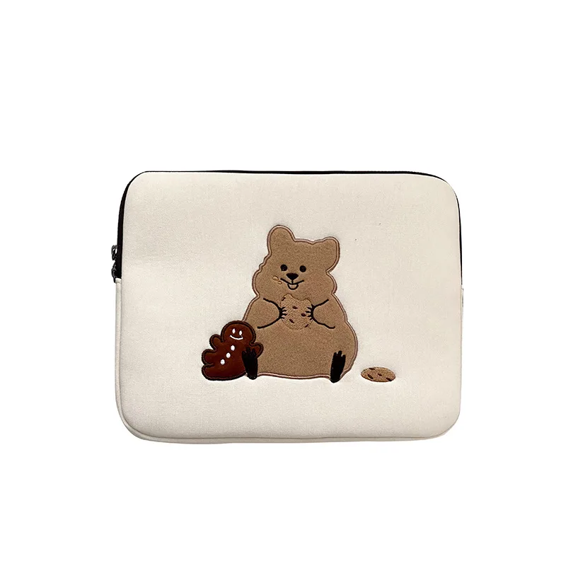 Fashion Personality Tablet Laptop Cartoon Inner Bag - Beige