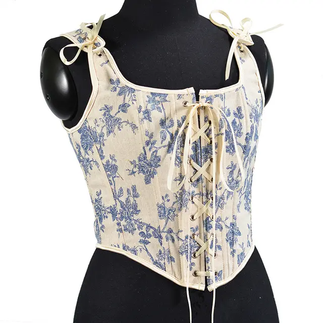 French Vintage Large Orchid Lace Corset Vest Vintage Large Orchid - Shop at LoveMi