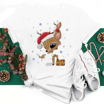 Christmas Penguin Owl Print Women's Black T Shirt C32 - Shop at LoveMi