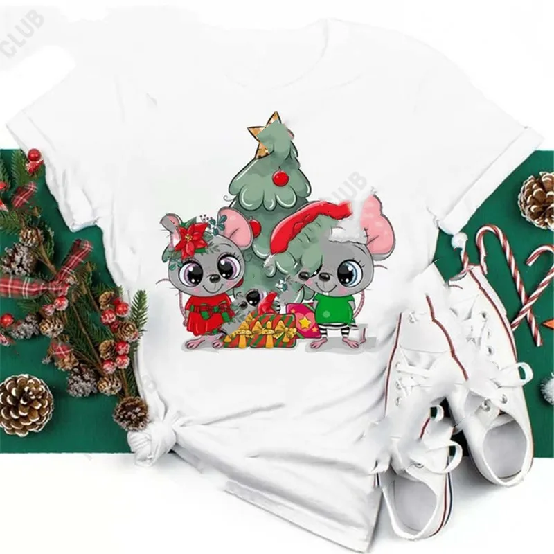 Christmas Penguin Owl Print Women's Black T Shirt C33 - Shop at LoveMi