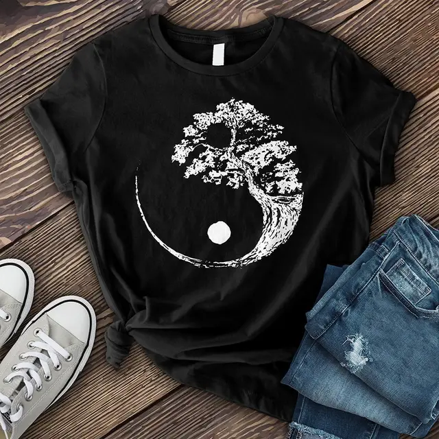 Planet Moon Space Pattern Printed T shirt Short Sleeve Black - Shop at LoveMi