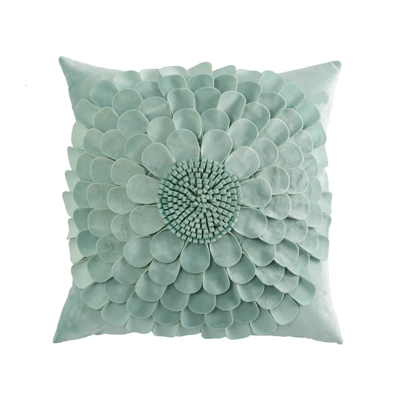 Nordic Beauty Light Luxury Ins Style Flower Pillowcase - Light Blue