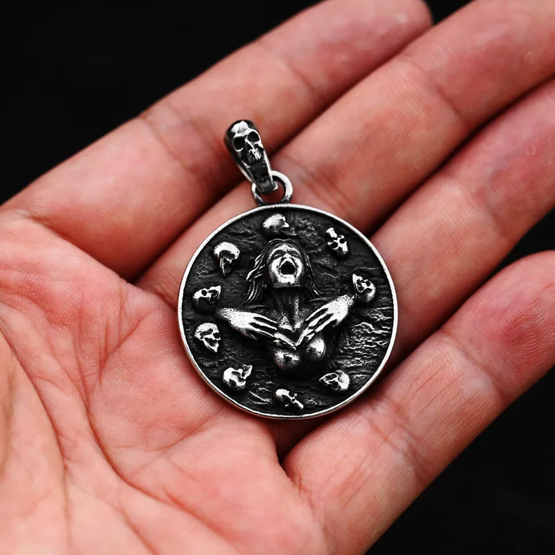 Stainless Steel Casting 3D Skull Pendant Single Pendant - Shop at LoveMi