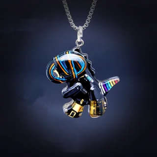 Creative Gift Exquisite Pendant Couple Keychain - Black