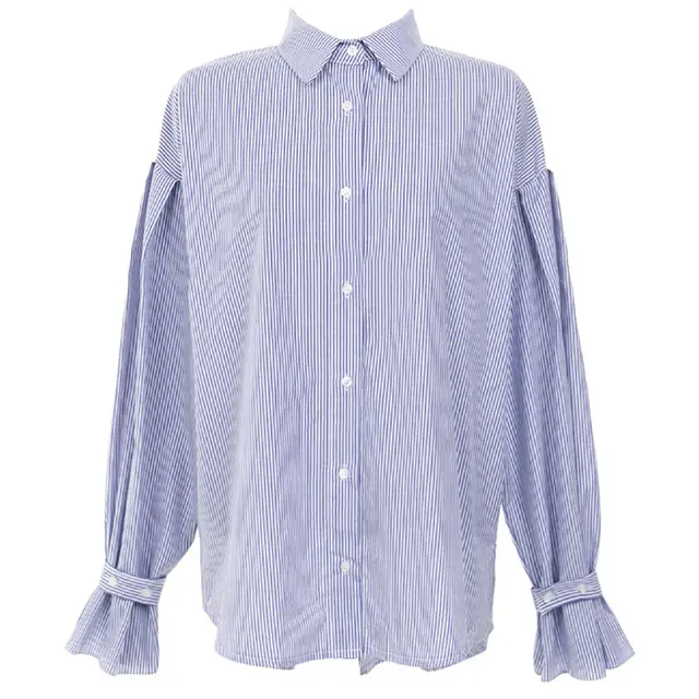 Autumn Women's Fashion Casual Chic Style Vest Shirt Two piece Suit Striped Shirt - Shop at LoveMi