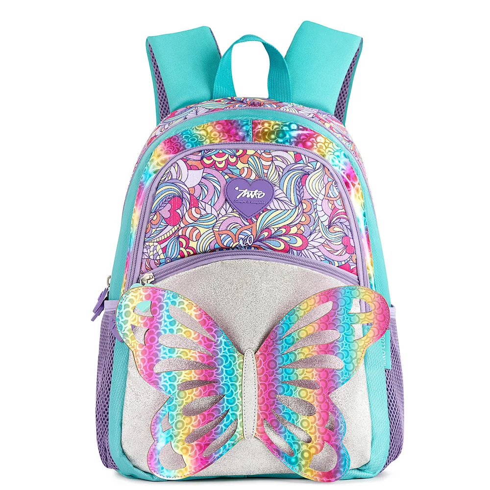 3D Rainbow Butterfly Cute Color Primary School Girls Backpack Rainbow - Shop at LoveMi