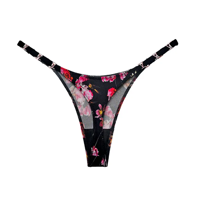 Sexy Ice Silk T Pants Women's Fitness Exercise Hip Lift Low Waist Flower Screen - Shop at LoveMi