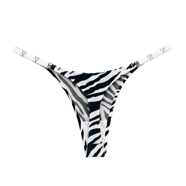 Sexy Ice Silk T Pants Women's Fitness Exercise Hip Lift Low Waist Zebra Pattern - Shop at LoveMi