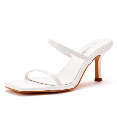 Square Toe High Heeled Sandals With Wine Glass And Temperament Wine - Shop at LoveMi