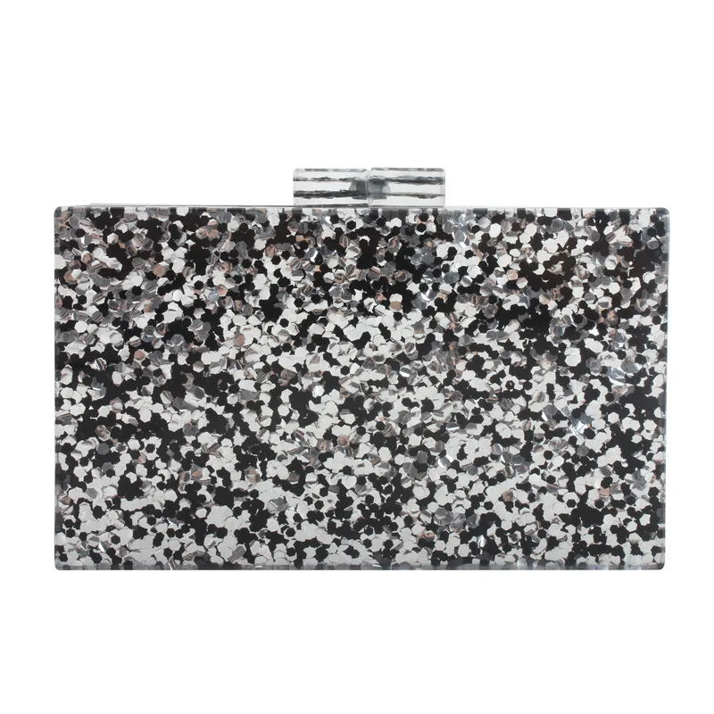 New All match Acrylic Sequin Party Clutch Black - Shop at LoveMi