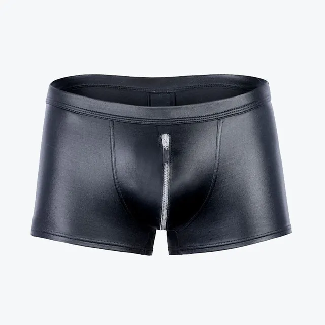 Men's Matte Leather T Shirt Tights Performance Clothes Nightclub Shorts - Shop at LoveMi