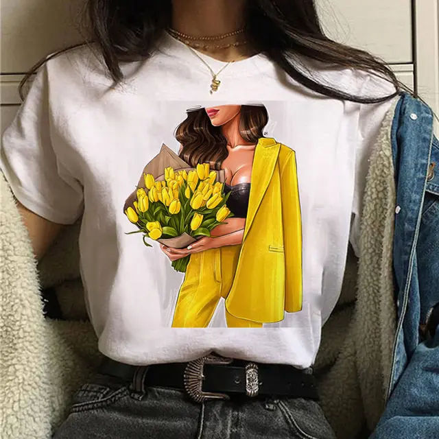 Sunflower Black T Shirt Loose Short Sleeve T Shirt Wt02867 - Shop at LoveMi