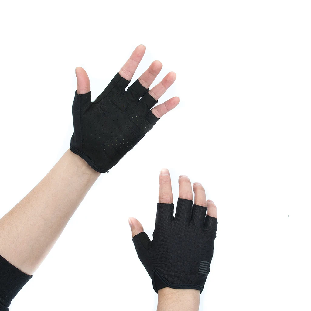 New Men's Half Finger Gloves For Mountain Bike Riding - Black